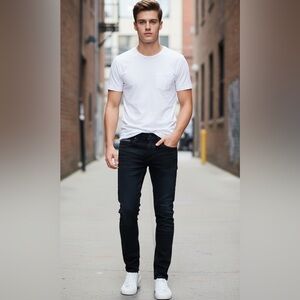Y2K-Buffalo-David Bitton Men's Dark Wash Skinny Jeans